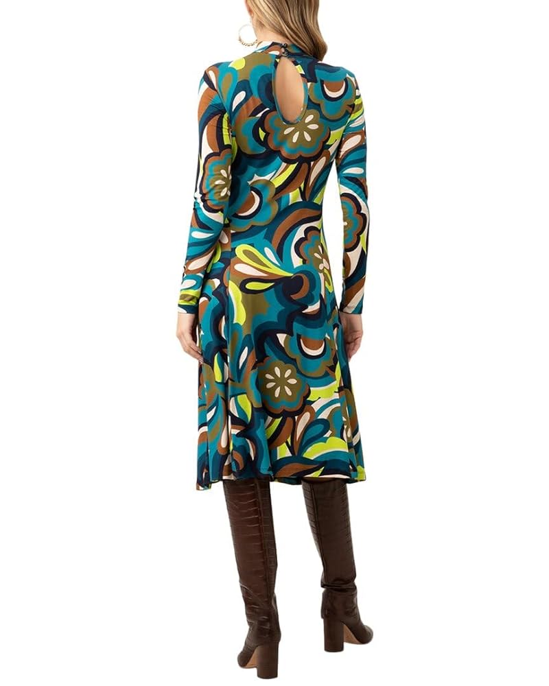 Trina Turk Pierce Dress Tribeca Teal Multi XS (US Women's 0